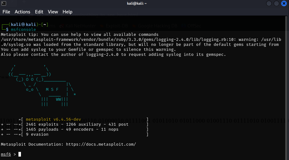 msfconsole